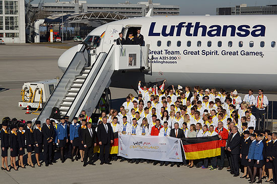 Begrüßung der Olympia-Mannschaft 2014 in München durch Bundespräsident Joachim Gauck (©Foto:Martin Schmitz)
